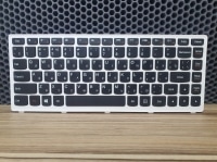 Клавиатура для ноутбука Lenovo U310 черная с белой рамкой