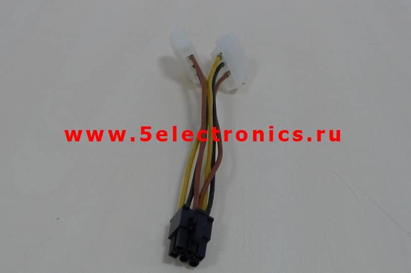Б\у Переходник Molex 4-pin 6-pin PCI-E Y Power Adapter Cable
