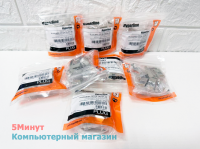 Разъем Hyperline коннектор RJ-45, PLUG-8P8C-UV-C6-TW-SH-10, 10 шт, серебристый